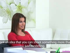 First Lesbian Orgasms During Porn Casting