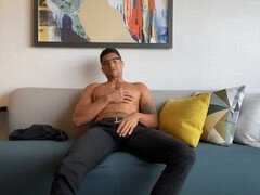 Verga grande, Negro, Corridas, Gay, Gafas, Masturbación, Solo, Tatuaje
