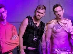 アナル, フェラチオ, イく瞬間, イマラチオ, 指いじり, ゲイ, レザー, 馬乗り