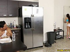 爸, ハードコア, ラティーナ, オマンコ, 魅力的, スカート, 生徒, ティーン