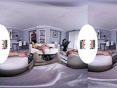 VIRTUAL TABOO - youthful step-sister plumbs and Sucks Two Cocks