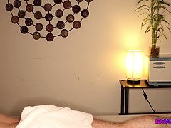 Alyssia Wants to Get Her Hands on Him: A Sensual Massage with Intense Bodywork and Handjob