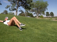 Большие сиськи, Блондинки, Грудастые, Эксгибиционист, Секс без цензуры, На природе, На публике, Развязные