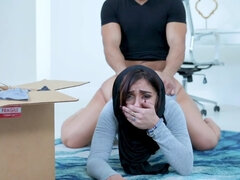 Hijab-wearing girl is brutally fucked in face and pussy