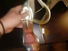 Size 40 Gold Ankle Strap highheel Sandals fucked&cummed