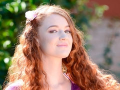 フェラチオ, 捕まる, チン, バック, キス, アウトドア, 赤毛, ティーン