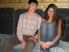 Arsch, Grosser schwanz, Blasen, Braunhaarige, Natürlichen titten, Dürr, Jungendliche (18+), Titten