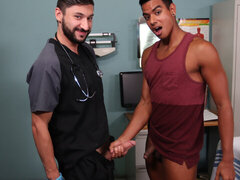 Latino boy lets the horny doctor bang him with his extra big cock