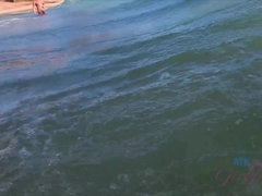 Bad, Strand, Fingern, Flashen, Freundin, Nackt, Öffentlich, Nass