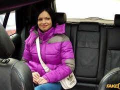 Brunette Hottie Unloads Taxi Driver's Spunk To Pay For Fare - naughty girl next door Sylva Orger