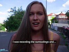 Big tits, Blowjob, Brunette, Natural tits, Orgasm, Pov, Reality, Shaved