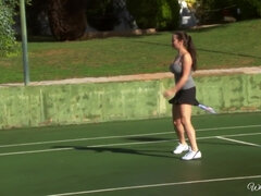 Stellung 69, Grosse titten, Lesbisch, Lecken, Masturbation, Im freien, Muschi, Rotschopf