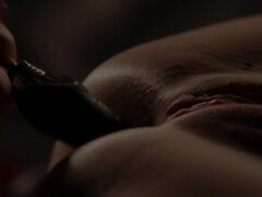 デカパイ, ブロンド, 茶髪の, レズビアン, なめる, オマンコ, タトゥー, オッパイの