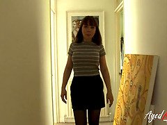 エロ熟女, 異人種間, 下着, 熟年, 淫乱熟女, 母, 自然山雀, 三人