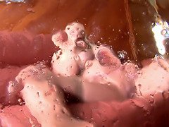 Candy Manson and Andy Mann share a hot foot fetish cumshot