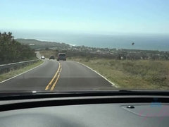 Amateur, Plage, Grossier, De plein air, Pov, Rasée, Fumer, Nénés