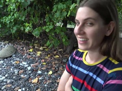 Besamung, Fingern, Fussjob, Freundin, Orgasmus, Im freien, Muschi, Spanner