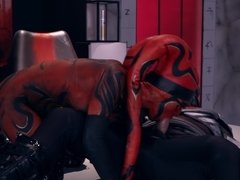 An alien princess is fucked by her master's enemy