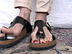 Amateur, Ébano, Europeo, Pies, Fetiche, Fetiche de pies, Alemán, Maduro