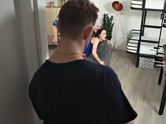 Grote lul, Pijpbeurt, Sperma, Sperma shot, Hardcore, Masturbatie, Man man vrouw, Trio