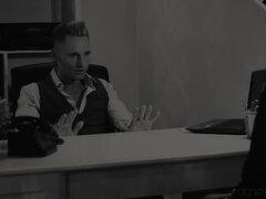 Большие сиськи, Минет, Брюнетки, Затыкание рта, Поцелуи, В офисе, Киски, Жена