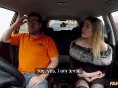 Petite learner eats instructors cum