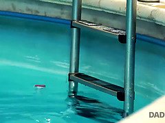 Kinky old man licks and sucks his young boy's ass after a swim