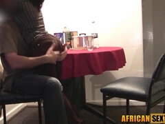 Horny black teen pounded ass on dick