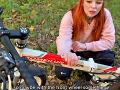 Deylamoons Russian Big Ass Bicycle Tease Turns Into Creampie