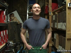Bound employee rough flogged outdoors by his coworkers