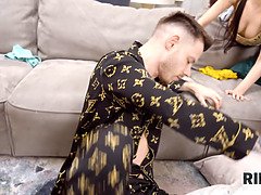 コンピレーション, フェティッシュ, 女 人男 人, Hd, コキ, ロシア人, タトゥー, 三人