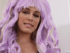 Inked bimbo with natural boobs shagged by bearded dude