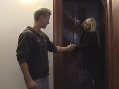 Blonde mature whore invites the younger neighbour