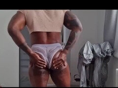 お尻, デカ尻, デカチン, 黒人, ゲイ, オナニー, オイル