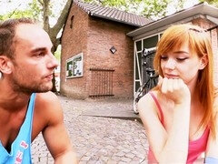 Enthousiasteling, Sperma shot, Duits, Roodharige vrouw, Tiener, Slet