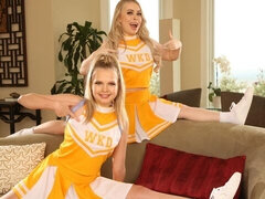 Coco Lovelock and Haley Spades are enjoying their double-headed dildo