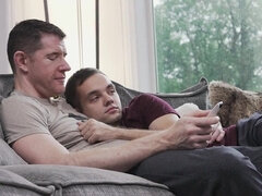 Hung DILF Legrand Wolf impales his tiny twink hole