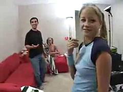 Blond twins casting: Blowjob, Doggy  Cowgirl Porn