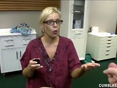 Blonde Nurse Has A Cum Shower