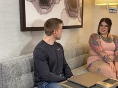 デカ尻, フェラチオ, 浮気者, バック, デブ, 旦那, ヤリマン, 妻