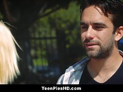 ブロンド, フェラチオ, 巨乳な, 中出し, バック, Hd, 小柄, ティーン