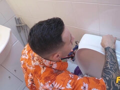 Badkamer, Slaapkamer, Grote mammen, Bruinharig, Tsjechisch, Hondjeshouding, Lesbisch, Masturbatie