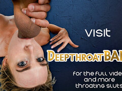 Stunning babe sucking cock