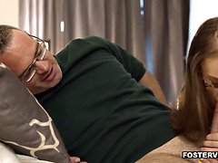 デカパイ, フェラチオ, イく瞬間, イマラチオ, なめる, 淫乱熟女, オマンコ, 三人