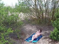 Strand, Grote mammen, Auto, Naakt, Orgasme, Openbaar, Realiteit, Alleen