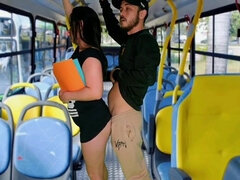Brésilienne, Brunette brune, Bus, Collège université, Hard, Hd, Fille latino, Public