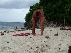 Amateur, Playa, Pareja, Desnudo, Ruso