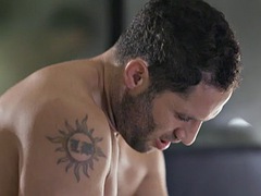 美女, フェラチオ, 茶髪の, イく瞬間, オッパイの