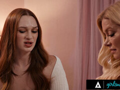 GIRLSWAY - Emotional MILF Serene Siren Admits To Wanting Redhead Stepdaughter Harley Love