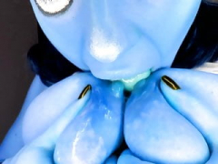 Who knew Smurfette had large boobs and moreover liked to give blowjob them?